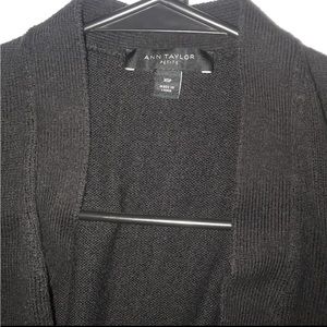 ann taylor black cardigan size xsp
